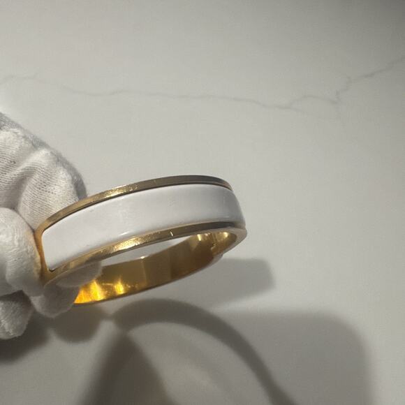 Hermès Clic H Bracelet PM White Enamel – 18k Gold Plated READ - Picture 8 of 16